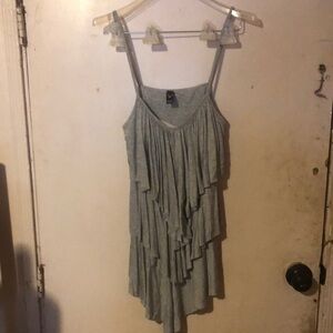 Gray Layered Sleeveless Dress